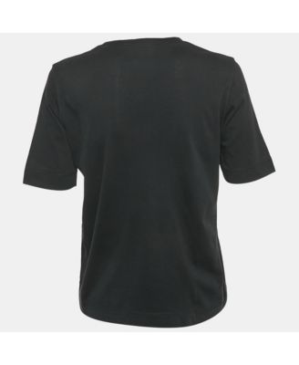 Women's Black 100% Made With Love Logo Print Cotton T-Shirt