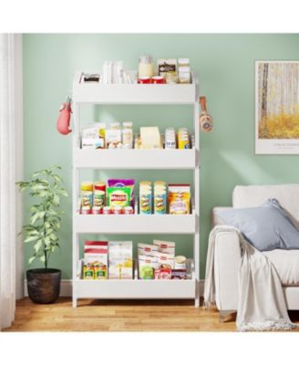 Wood Fruit and Vegetable Basket Stand Rack for Kitchen