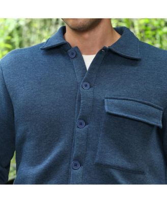 Men's Aegean Blue Utility-Knit Jacket
