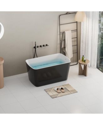 Acrylic Freestanding Soaking Tub with Chrome Overflow