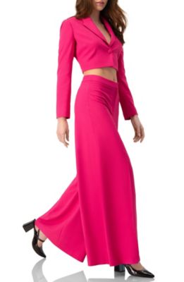 Women's Solid Wide-Leg Trousers