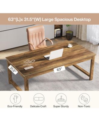 Modern Computer Desk, 63 x 31.5 inch Large Office Desk Computer Table Study Writing Table