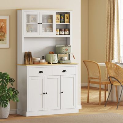 Kitchen Cabinet with Microwave Sd, 71" Pantry Cabinet