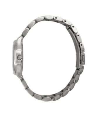 Women's 32mm Hex Shape Silver Bracelet Watch