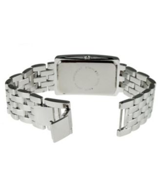 Women's 40x25mm Silver Bracelet Watch with Crystal Bezel