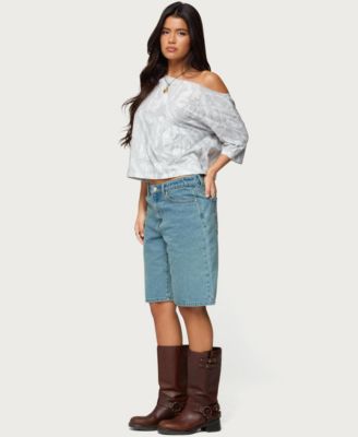 Women's Davida Off Shoulder Camo Top