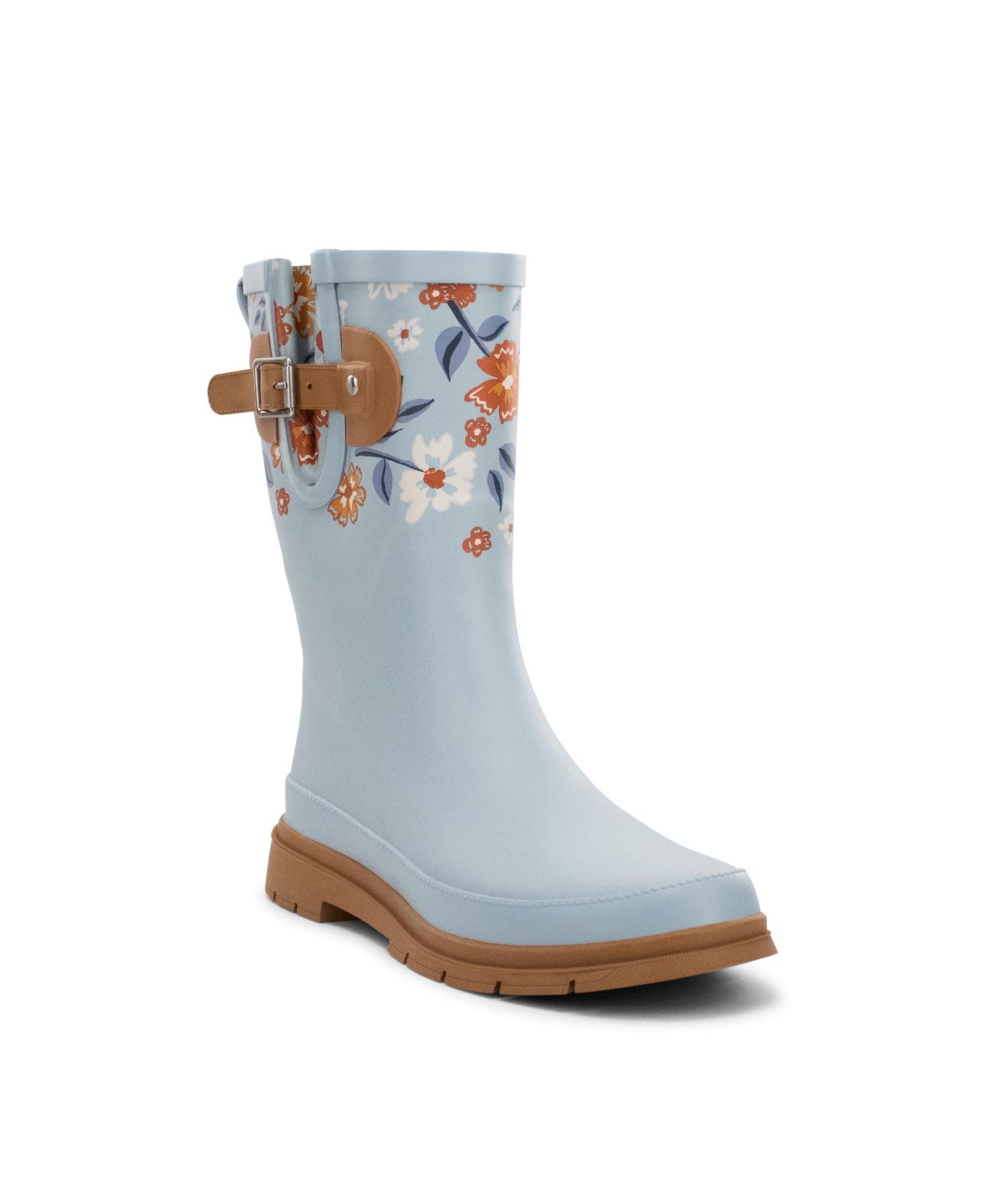 Женские ботинки Western Chief Meadow Mist Mid Rain Boot, цвет: Синий — фото 1