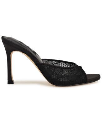 Women's Kiscop Lace Slip-On Stiletto Sandals