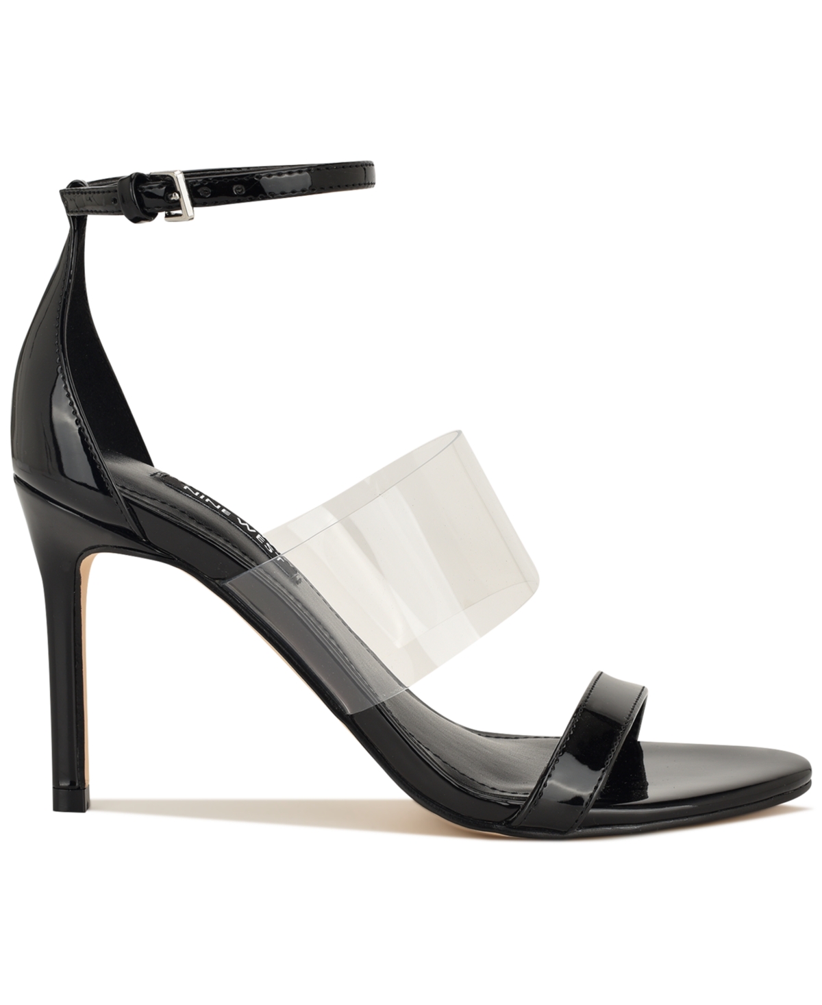 Nine West Women's Vallie Strappy Vinyl Stiletto Sandals