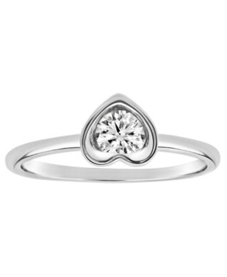 Macy's - Diamond Solitaire Ring (1/5 ct. t.w.) in 14K White Gold
