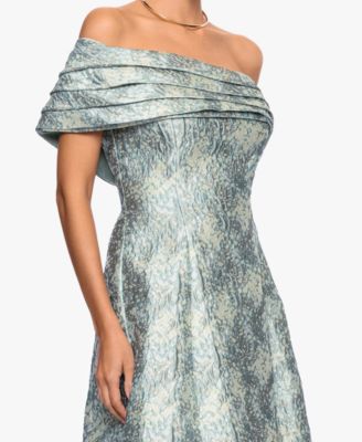 Petite Off-The-Shoulder A-Line Long Dress