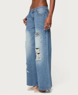Women's Frye Distressed Low Rise Baggy Jeans