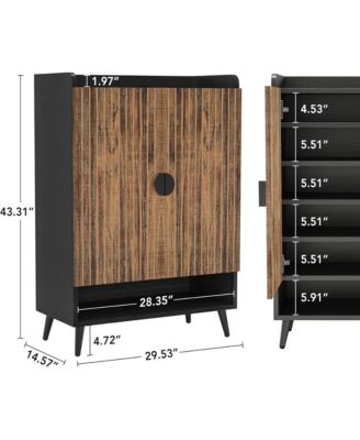 Shoe Storage Cabinet with Two Doors and Shelf