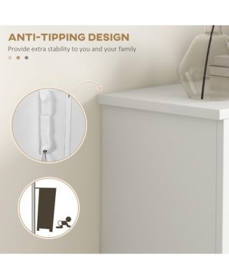 Vertical Shoe Storage Cabinet with Drawer and Shelf