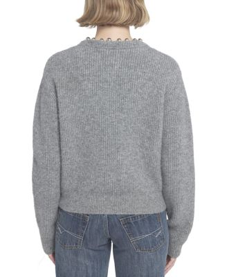 Women's Beaded Cardigan Cable Knit Sweater