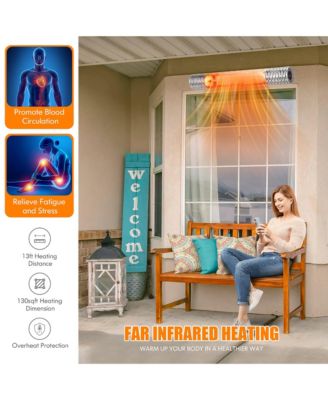 1500W Wall-Mounted Infrared Heater Indoor & Outdoor Electric Heater