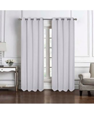 Bridgeport Jacquard High Quality Light Filtering Grommet Curtain Panel 54" x 90" White