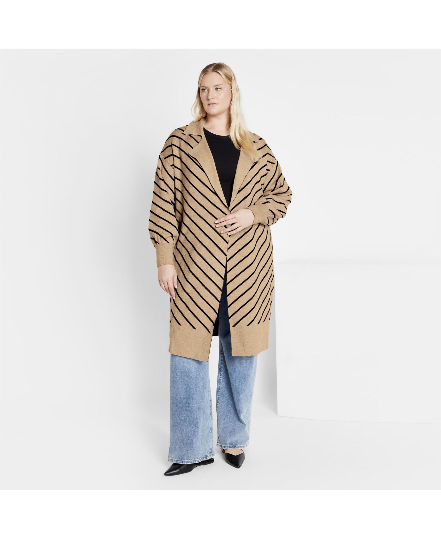Plus Size Stripe Ivy Cardigan