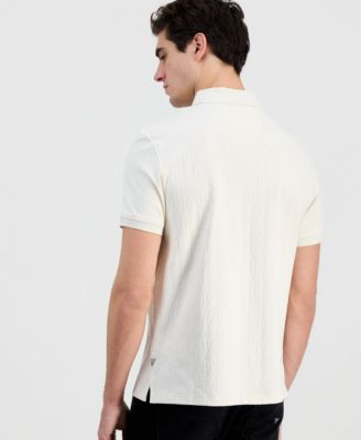 Men's All-Over Jacquard Knit Polo Shirt