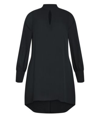Plus Size Neck Tie Tunic