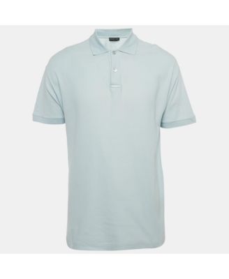 Men's Europe Print Cotton Pique Polo T-Shirt