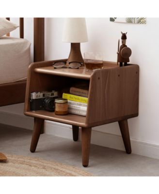 Nordic Modern Solid Wood Nightstand Simple Bedside Cabinet Storage