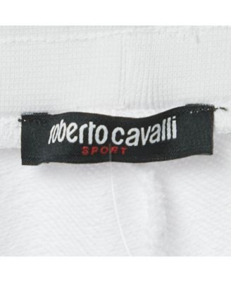 Women's Sport White Logo Print Cotton Joggers