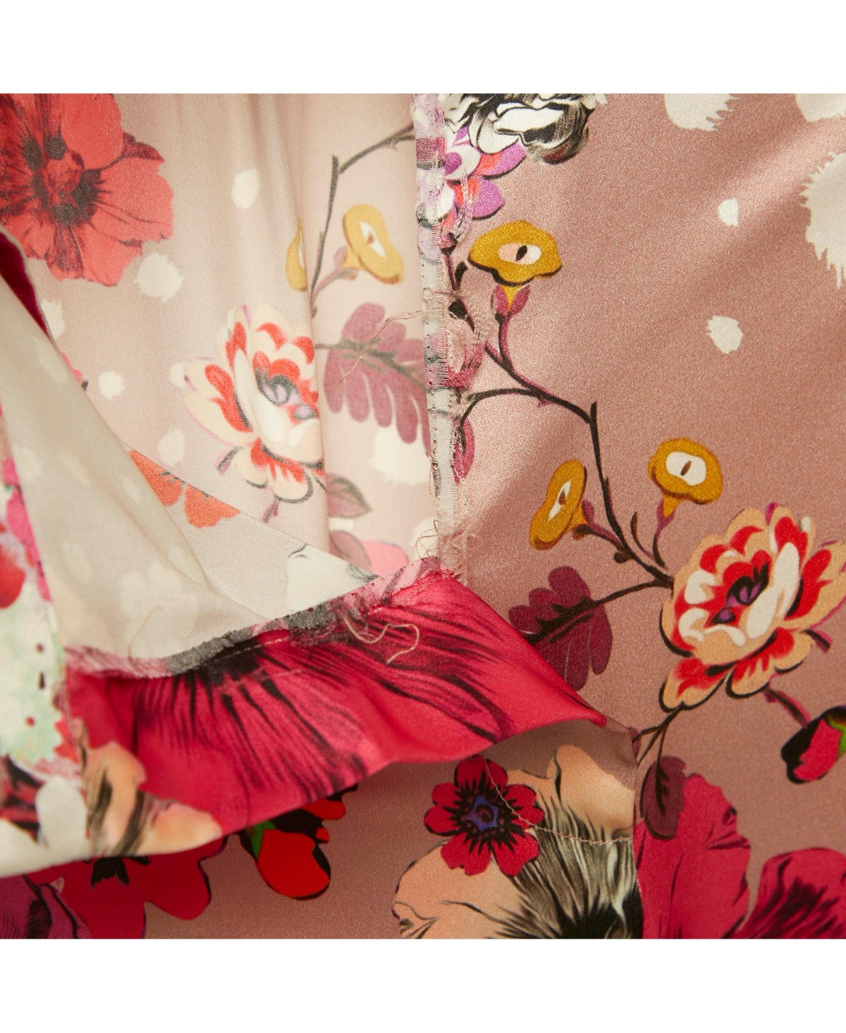 Pre-Owned Roberto Cavalli Women's Multicolor Floral Print Silk Straight Leg Pants