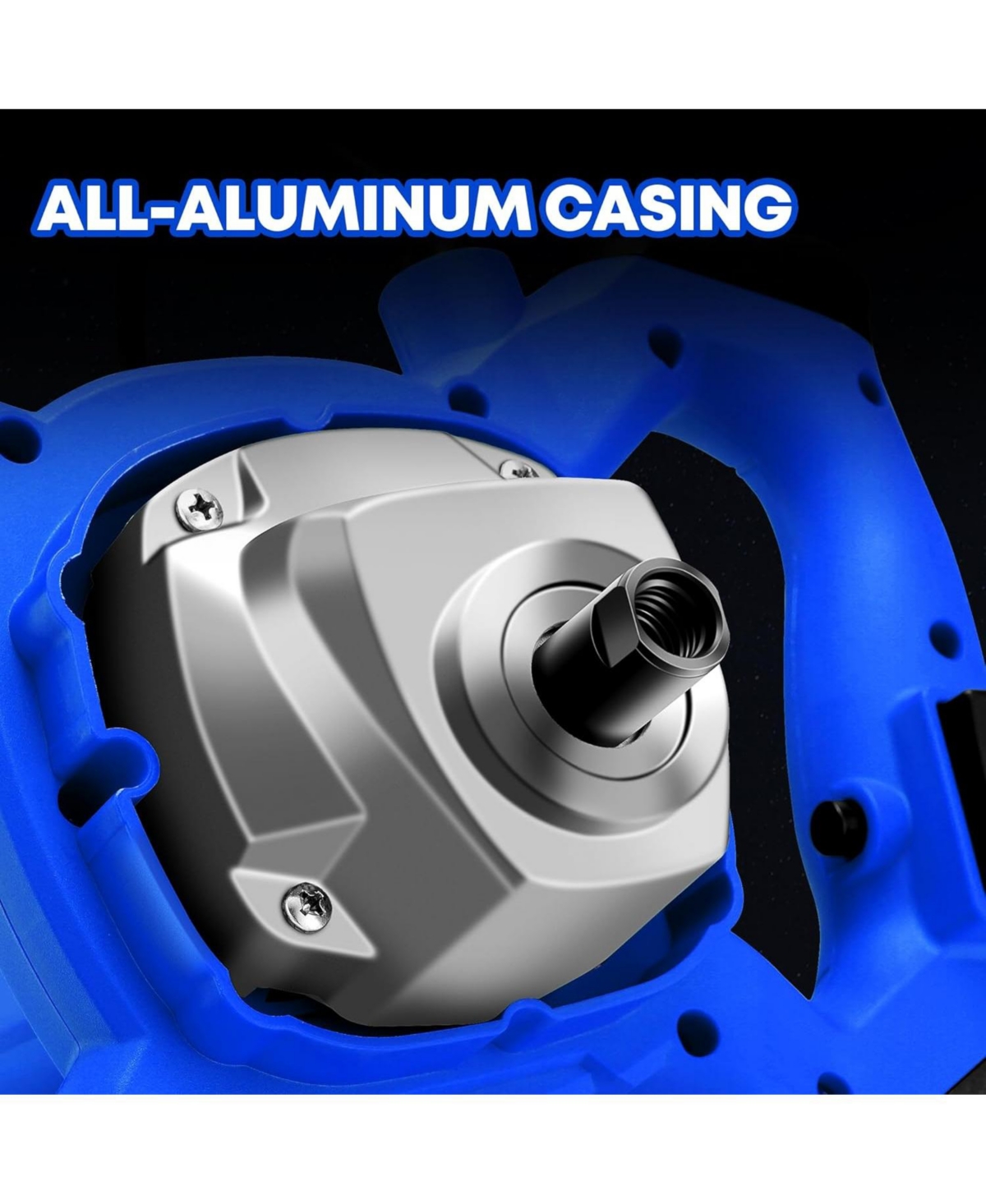 Silvel 2300W Electric Cement Mixer 110V Blue 6 Speed Handheld Concrete Mortar Mud Mixer Lightweight Ventilated Design for Home Renovation Use