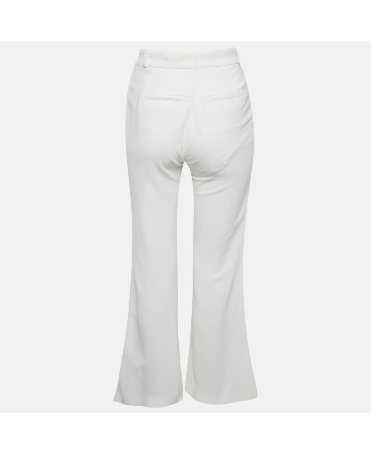 Pre-Owned Roberto Cavalli Women's White Crepe Flared Leg Pants