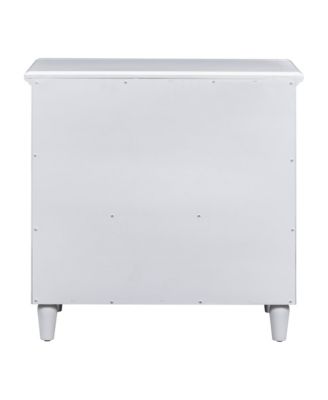 3 Drawer Nightstand Smooth Gliding Rails and Metal Handles