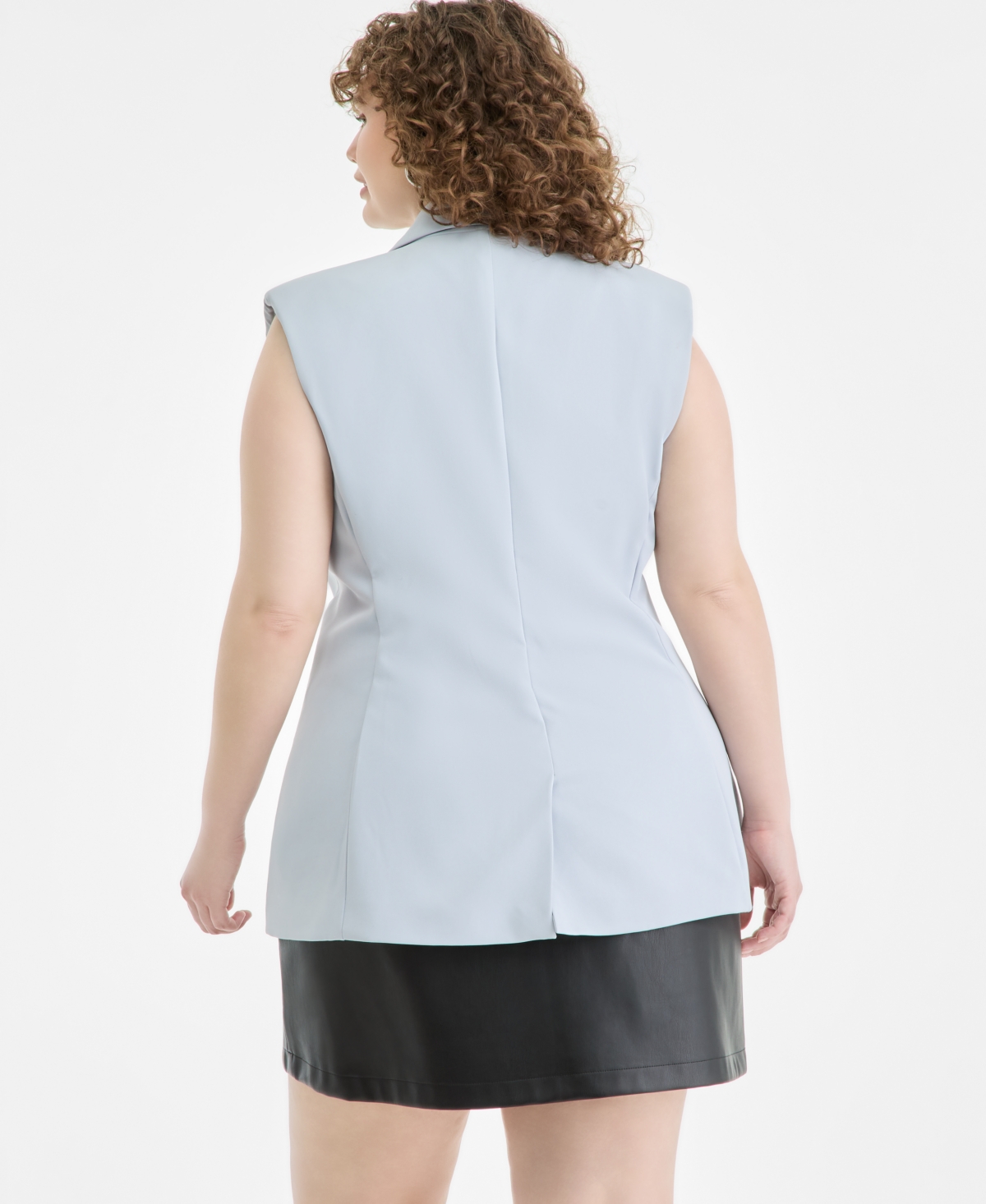 Bar Iii Trendy Plus Peak-Lapel Double-Breasted Vest, Macy's Exclusive