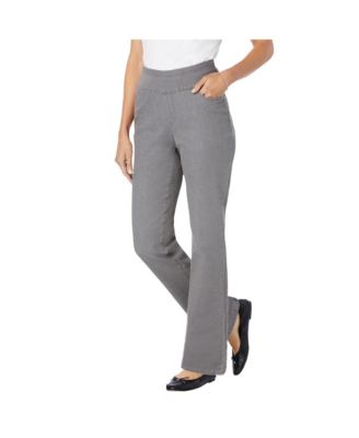 Women's Within Flex-Fit Pull-On Bootcut Gap-Free Stretch Denim Jeans