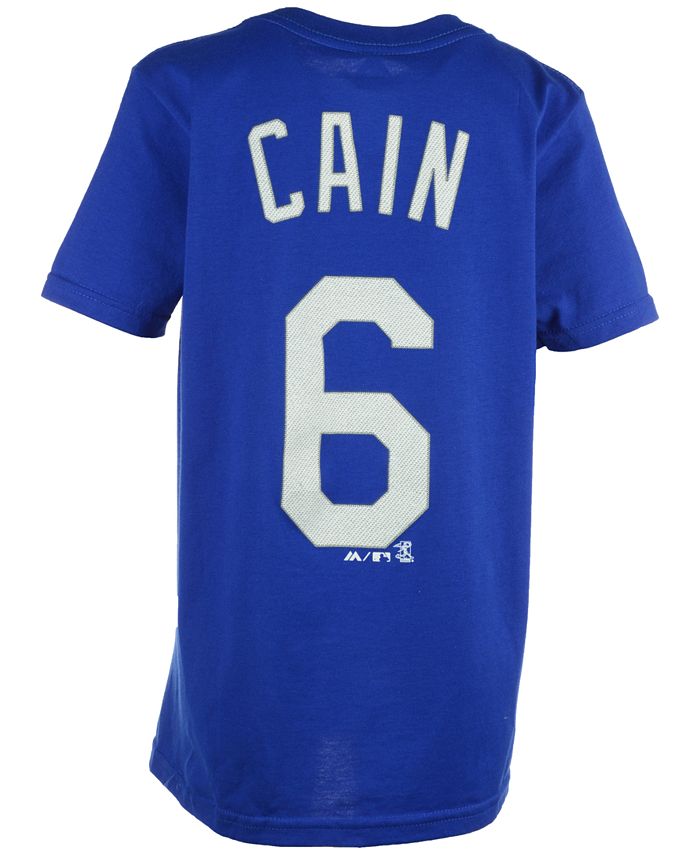 Majestic Kids' Lorenzo Cain Kansas City Royals Player T-Shirt, Big