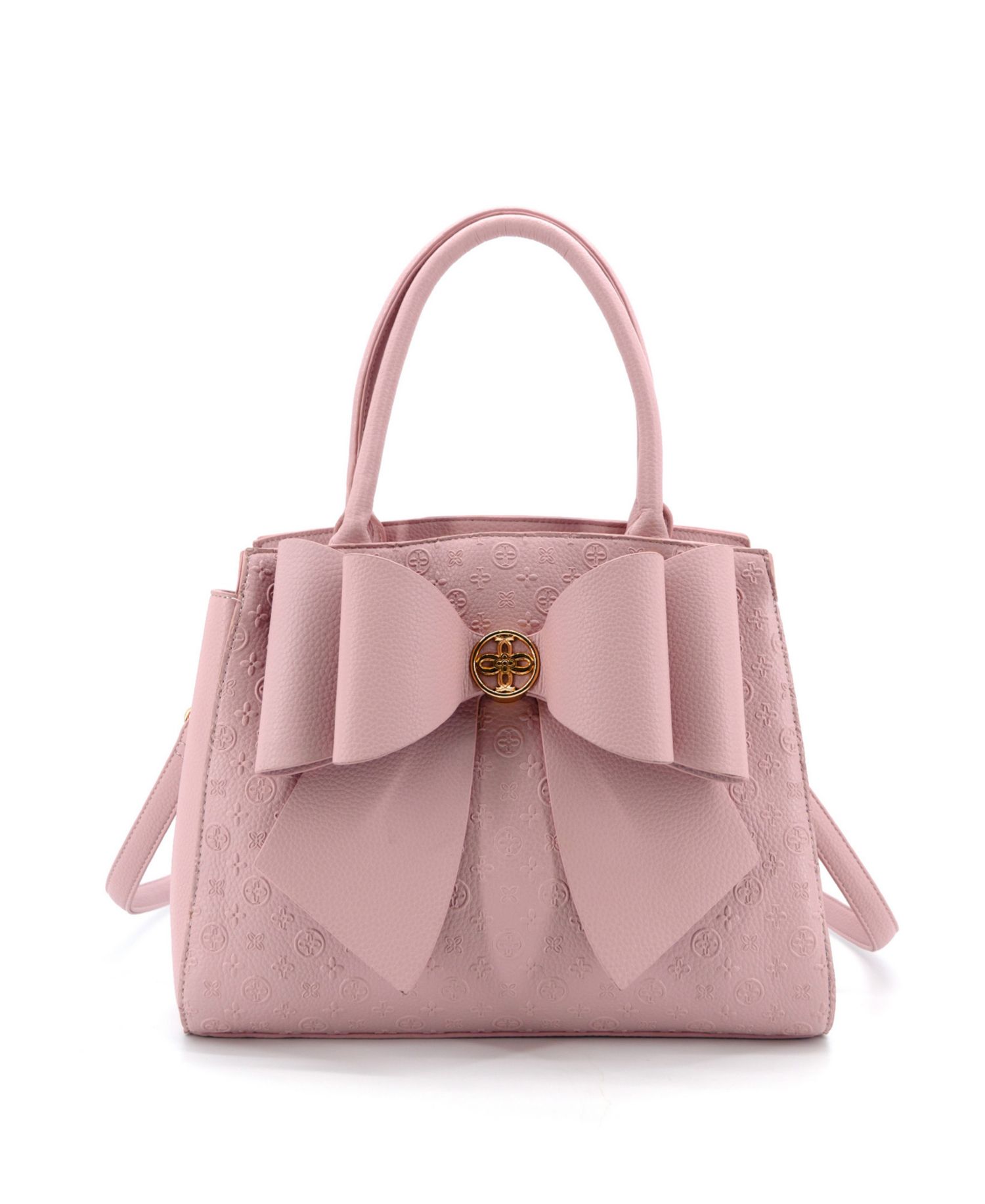 Royal Cross-Elegance Bow Medium Satchel Bag