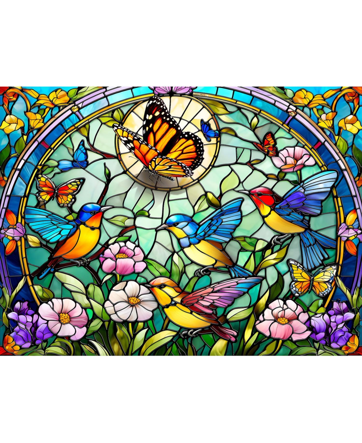 SunsOut Songbirds and butterflies 1000 piece Jigsaw Puzzle for Adults