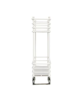 Glidez Steel Pull-Out Basket Storage Organizer, 2-Tier Design, White