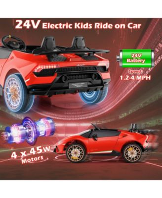 24V Kids Ride On Lamborghini Car Two Seater Electric Vehicle With Remote Control