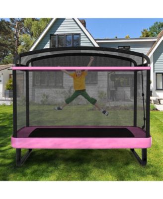 Kids Trampoline With Detachable Swing And Horizontal Bar For Indoor And Outdoor Play