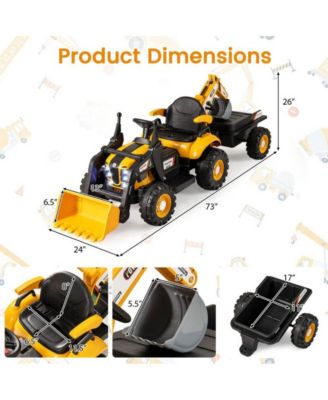 4 in 1 Kids Ride On Tractor 12V with Remote