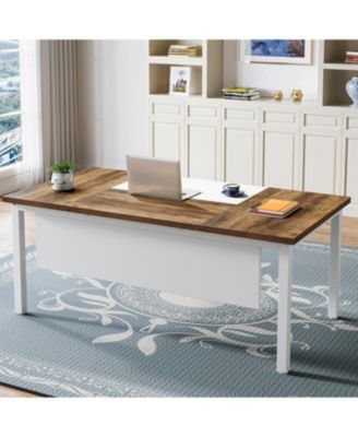 63 inches Executive Computer Desk, Large Home Office Desk Writing Table for Workstation