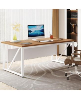 63 inches Executive Computer Desk, Large Home Office Desk Writing Table for Workstation