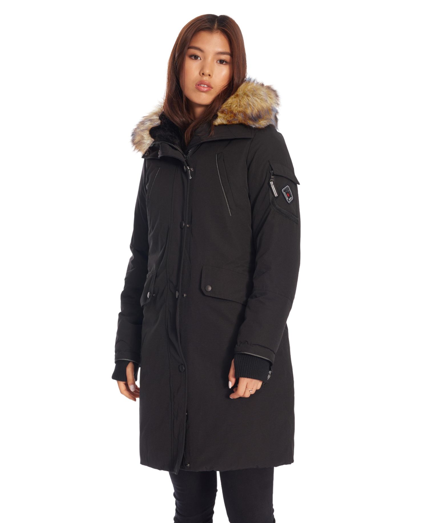 Women's Laurentian | Long Winter Parka with Faux Fur Hood