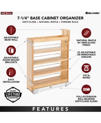 7.25'' Pullout Kitchen Cabinet Organizer Soft-close, 448-BCSC-6C