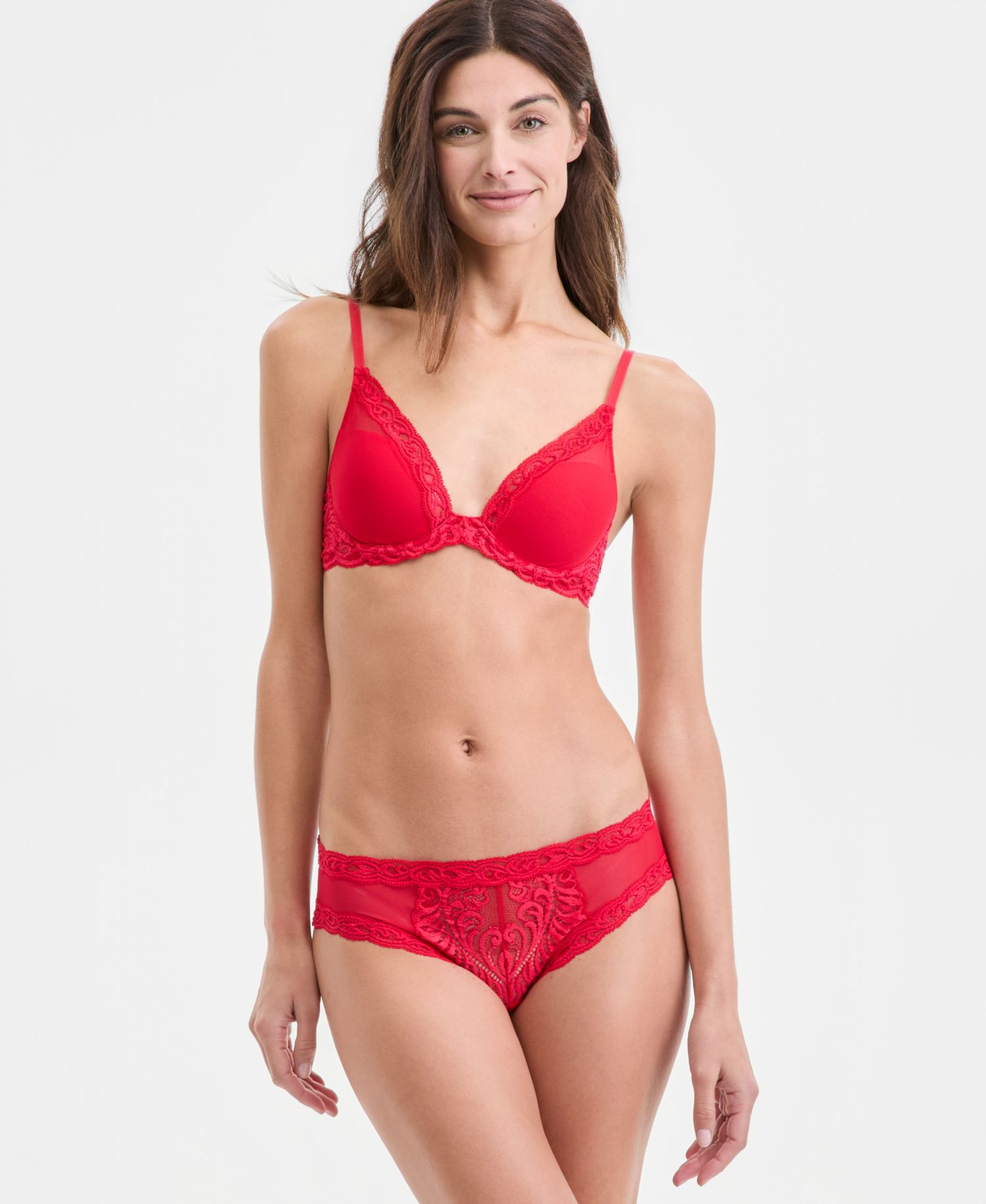 Women's Feathers Low-Rise Sheer Hipster Underwear Lingerie 753023