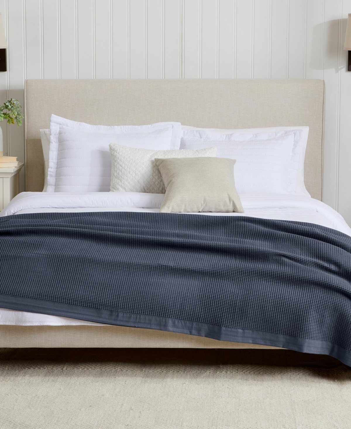 Linery & Co. Lightweight Waffle Weave Summer Bedding Cotton Throw Blanket