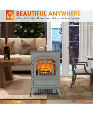 Electric Fireplace Heater with Realistic LED Flames