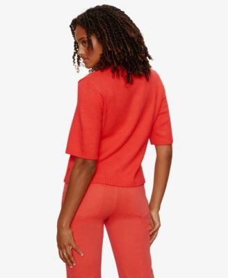 Women's Perfect Cotton Short-Sleeve Sweater