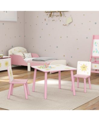 3-Piece Toddler Table and Chair Set for Boys and Girls Aged 3-8,
