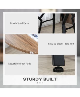 5-Piece Bar Table and Chairs Set, Space Saving Dining Table & 4 Stools